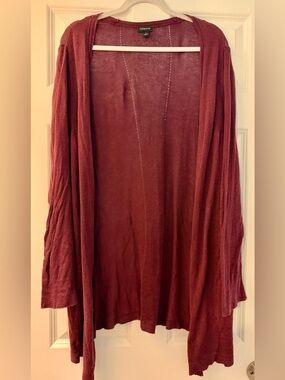 torrid | Open-Front Cardigan | Wine | size 1 ( 14/16/1x)